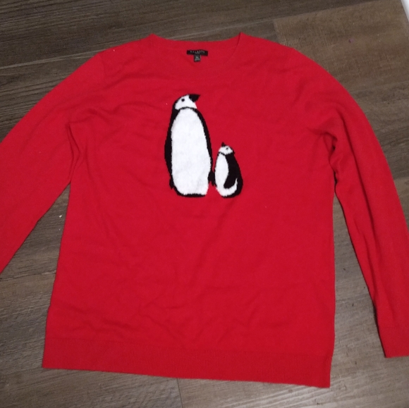 talbots penguin sweater